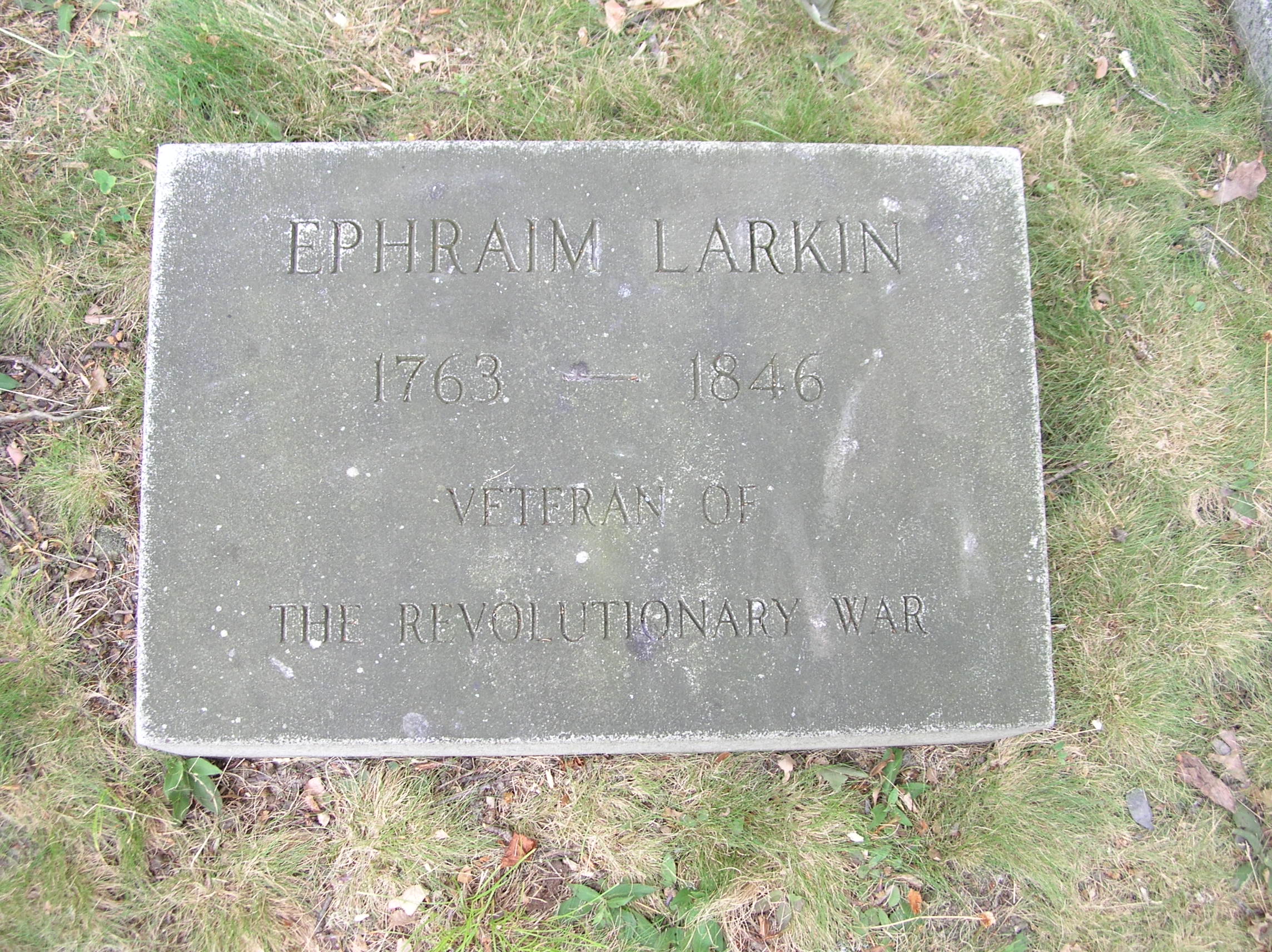 Ephraim Larkin gravestone