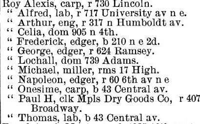 MinneappolisCityDirectoyr 1891 - 92 page 214 1163 surname Roy