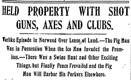 newspaer article about Alfred Roy and the ice house part 1