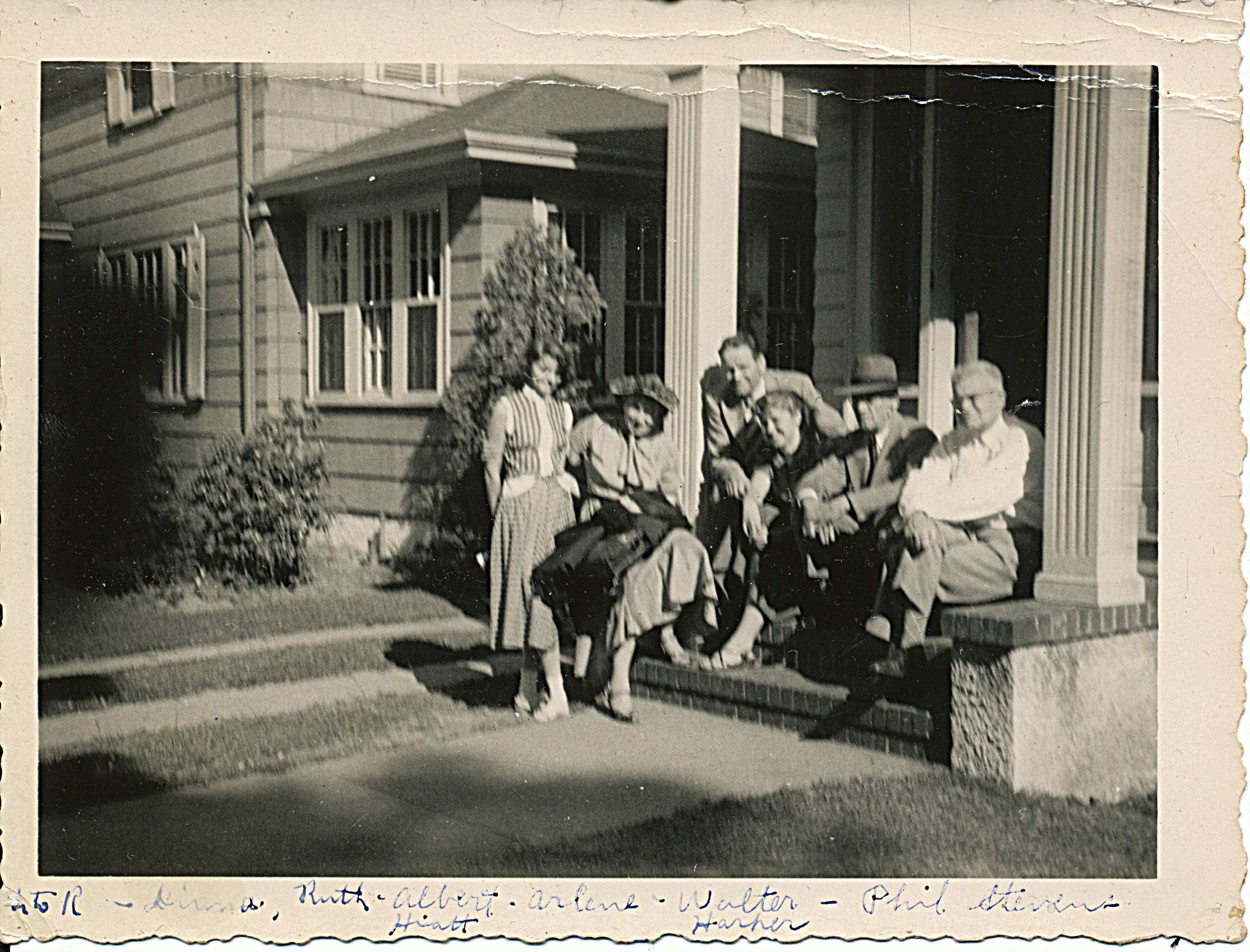 Philip with others in front of 92 Glen Avenue