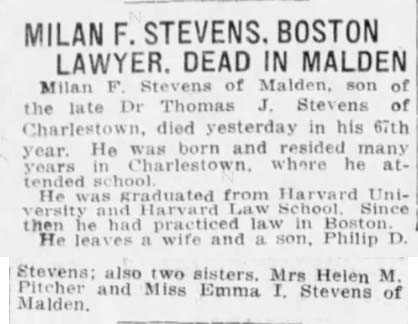 Milan Stevens obituary